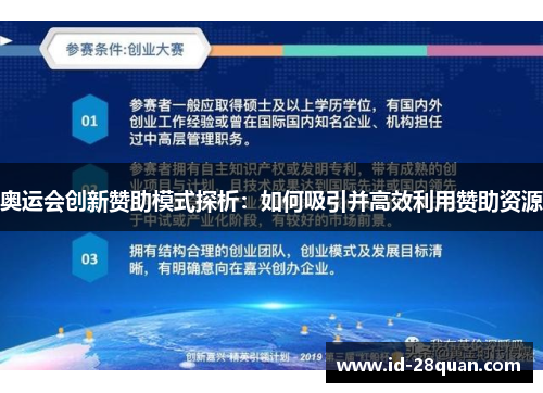 奥运会创新赞助模式探析：如何吸引并高效利用赞助资源